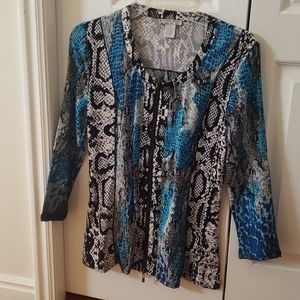 alberto makali snake print blouse